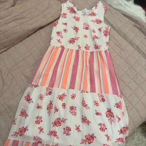 Floral and Striped Kids Dress